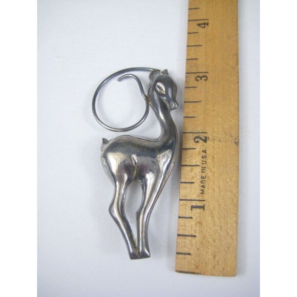 Antelope Vintage Sterling Silver Deer Brooch Pin 925 Mexico Taxco - Picture 2 of 9